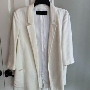 Zara Basic Slouchy Creamy White Blazer XS